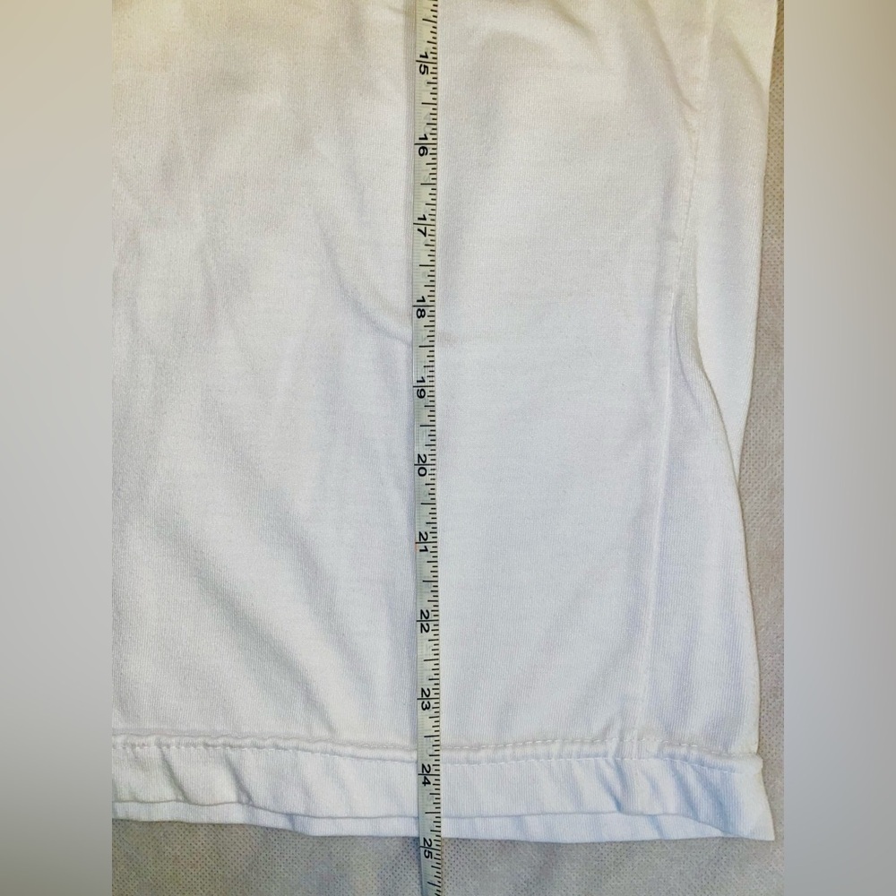 White T-Shirt with Floral Embroidery - Picture 4 of 5